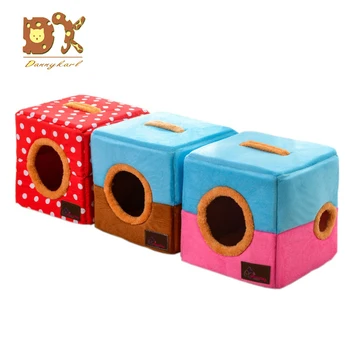 

DannyKarl Square Pet Nest Foldable Dog Nest Cat Dot Breathable Cute Pet Nests Pet Supplies Factory Wholesale 2019 House Style