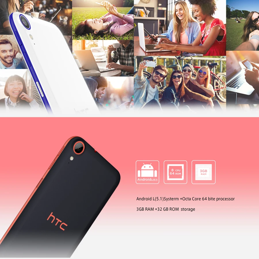 Бренд htc Desire 830, 3 ГБ ОЗУ, 32 Гб ПЗУ, 4G LTE, мобильный телефон, 5,5 дюймов, четыре ядра, две sim-карты, две sim-карты, 4 Гб, 13 МП, 2800 мАч, Android, смартфон