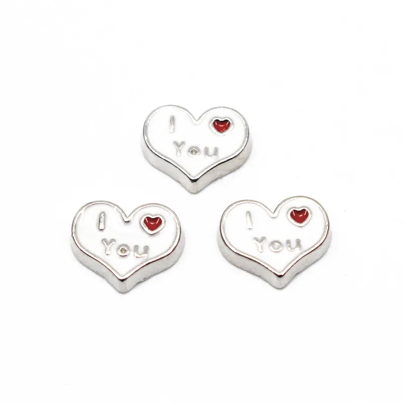 Лидер продаж 10 шт./лот L love you heart плавающие шармы подвески из сплава живые
