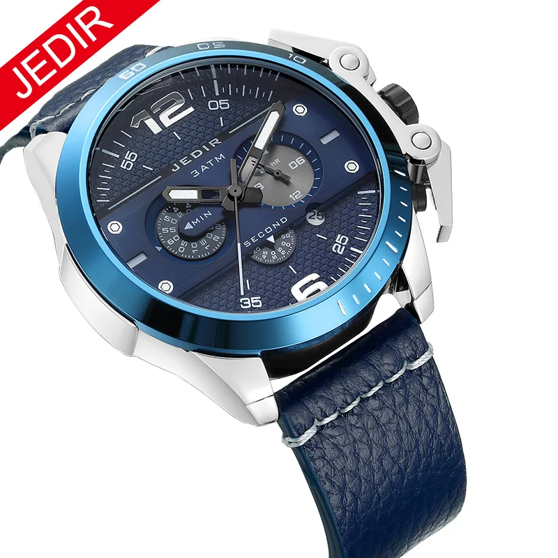 

JEDIR Top Brand Luxury Chronograph Quartz Watch Men Sports Watches Military Army Male Wrist Watch Clock relogio masculino