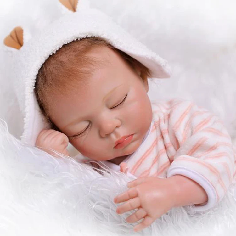 New 55CM silicone reborn baby dolls sleeping newborn baby alive bonecas girls toys bebe menina