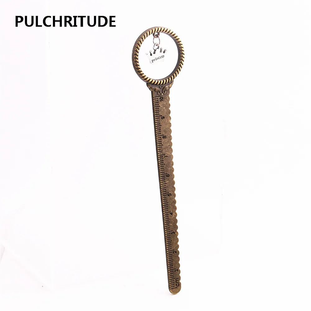 

PULCHRITUDE 3 pcs/lot Metal Alloy Zinc Letters Pendant Charm Bookmark 30*137mm Ruler Bookmark Animal Charm Diy Jewelry C0607