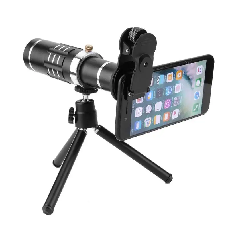 

ALLOET Mini Lightweight Mobile Phone Tripod With 18X Zoom Optical Telescope Universal Phone Clip Camera Lens For iPhone Samsung