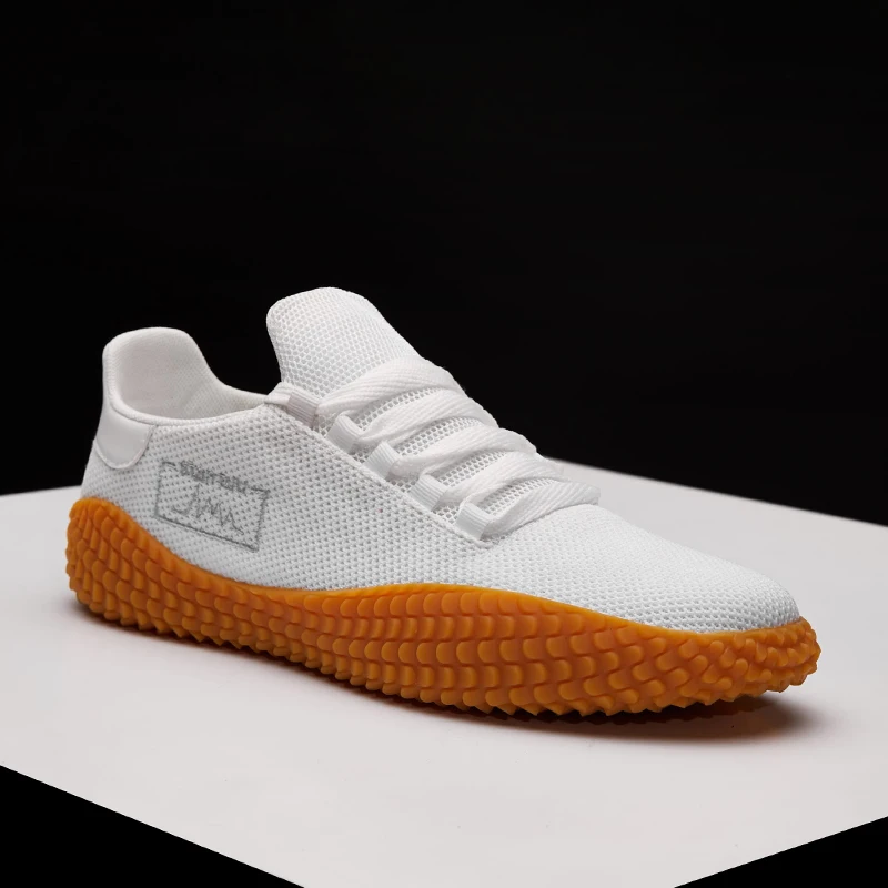 

Allwesome White Rubber Shoes Men Breathable Buty Trainers Sneakers Casual Slip on Fly Weave Black Red Shoes Tenis Masculino