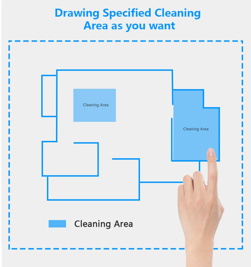 ABIR Robot Vacuum Cleaner X6Camera NavigationWifi AppMap DisplayRemote UpgradeHand Draw Virtual Blo