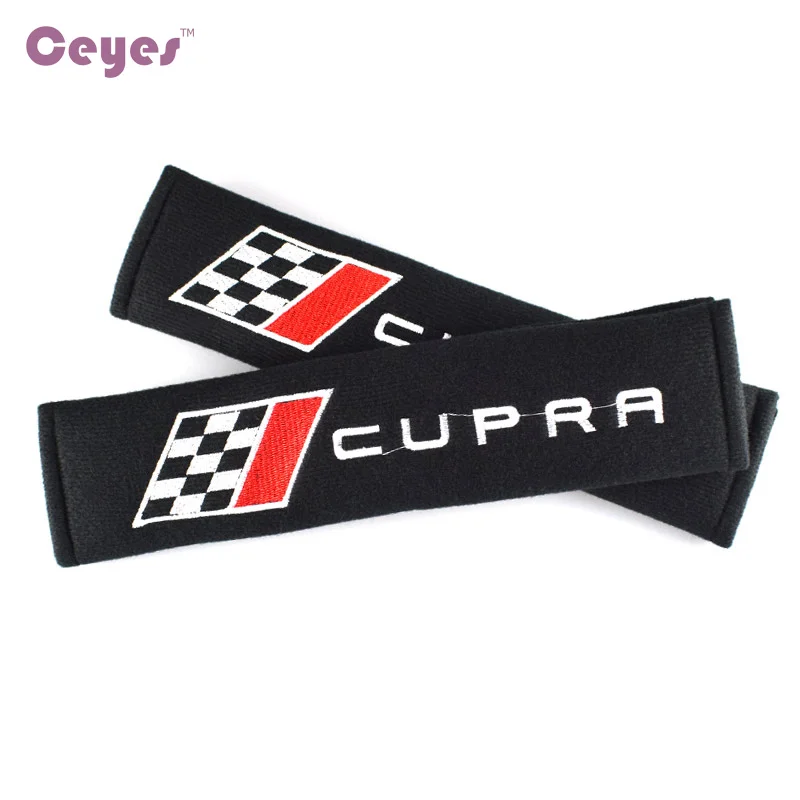 

Car Styling Auto Car Sticker Case For Seat Leon Cupra Lbiza Altea Belt Racing Badge Accessories All Cotton Car-Styling 2pcs/lot