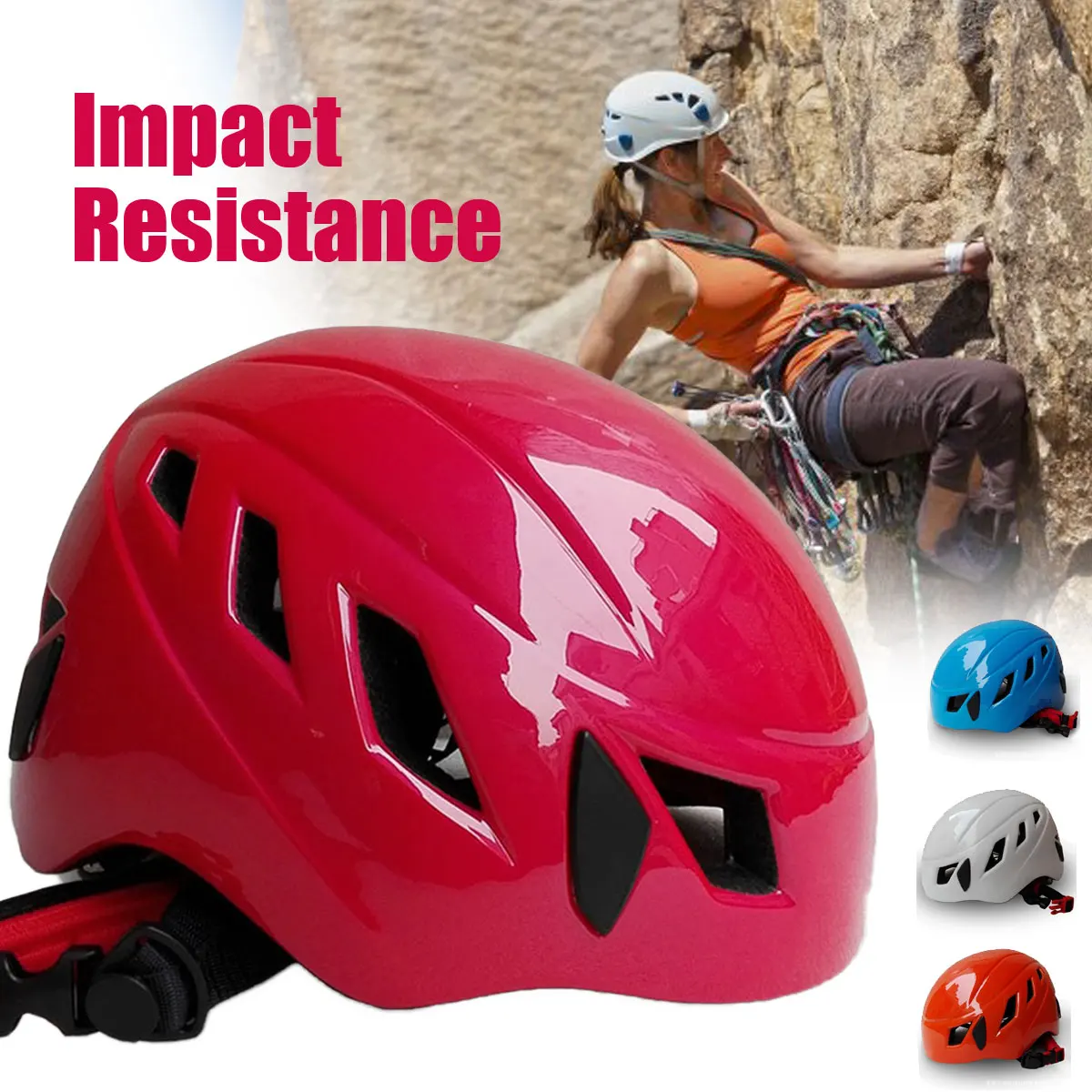 

Safurance Outdoor Unisex Mountain Rock Climbing Helmet Climbing Water Sports Rescue Safety Helmet Hard Hat Cap Adjustable