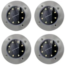 4 шт./компл. панели солнечной энергии лужайки лампы Яркий свет светодиодный энергосберегающий водонепроницаемый для наружных дорожек сада установить в земле