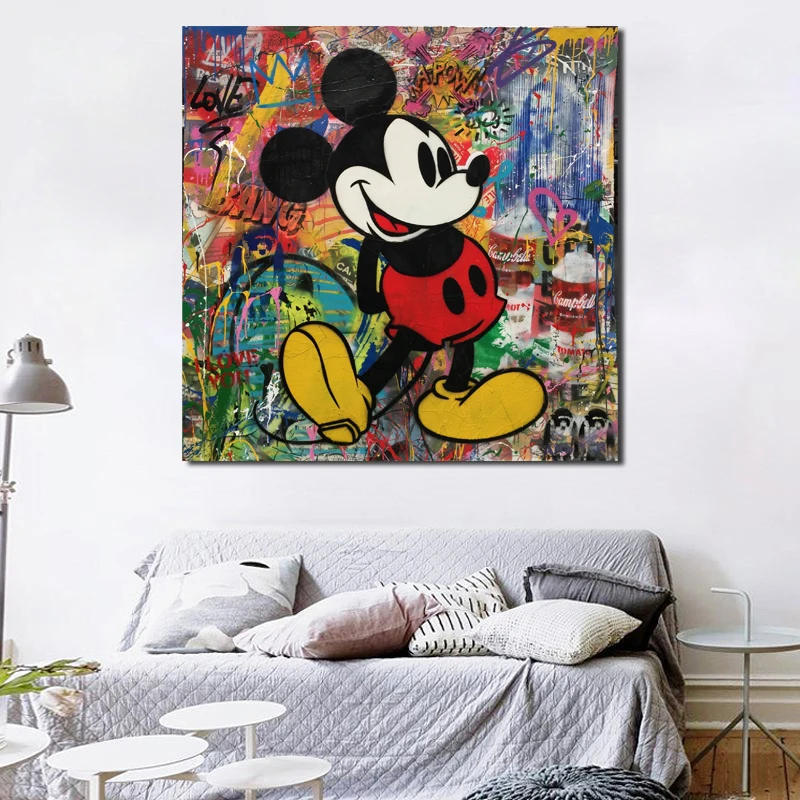 Mickey and Friends Disney Canvas Movie Poster Print Art Minnie Mouse Daffy Duck