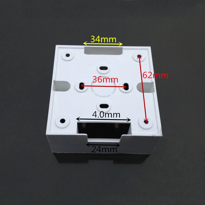 5 шт. 86 Тип универсальный разъем Переключатель электрическая Монтажная коробка огнестойкий провод распределительные коробки ПВХ Нижняя коробка 86*86*40 мм