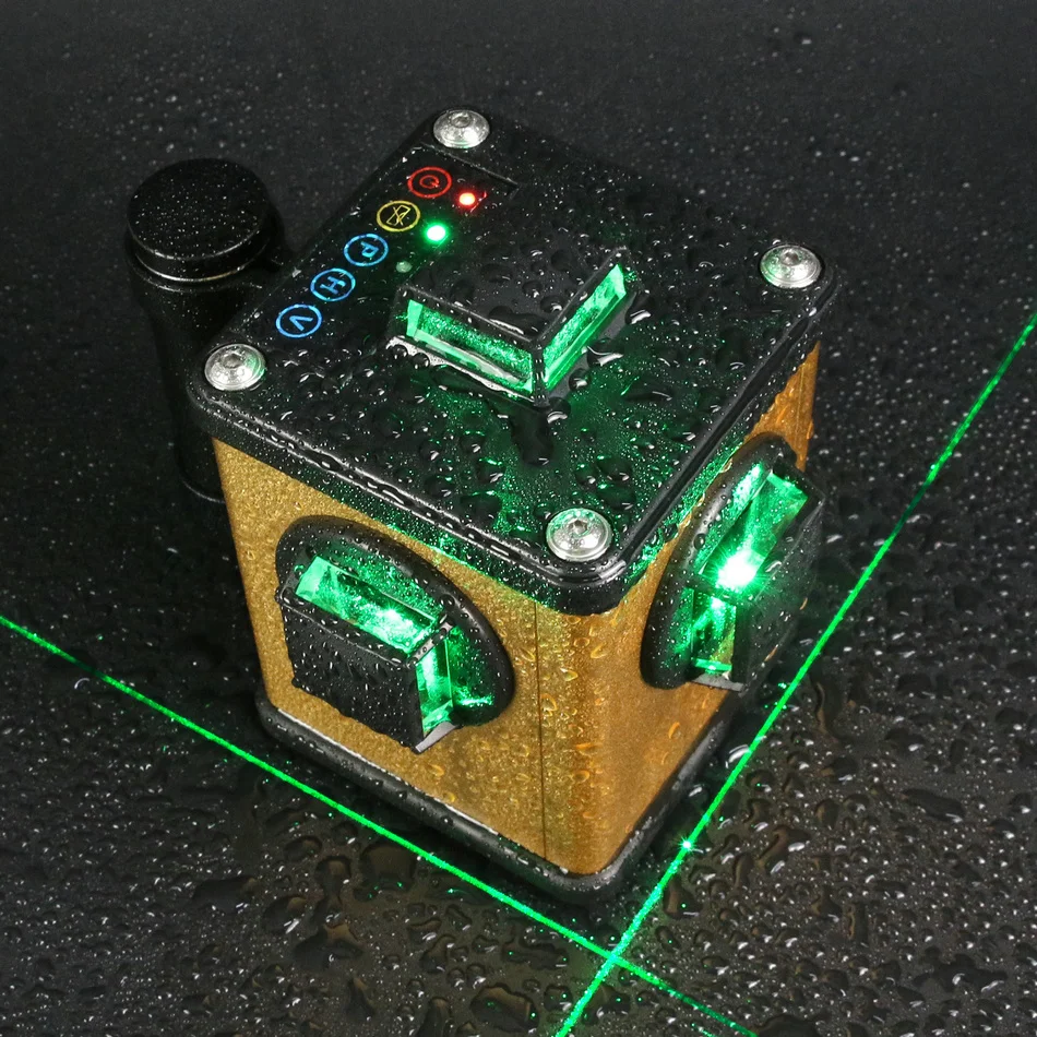 Kaitian зеленый лазерный уровень 3d 12 линий невилиры самовыравнивающиеся с кронштейн штатив для лазерного уровня с функцией приемника автоматический регулировка нивелир 360 градусов поворотный строительный инструмент