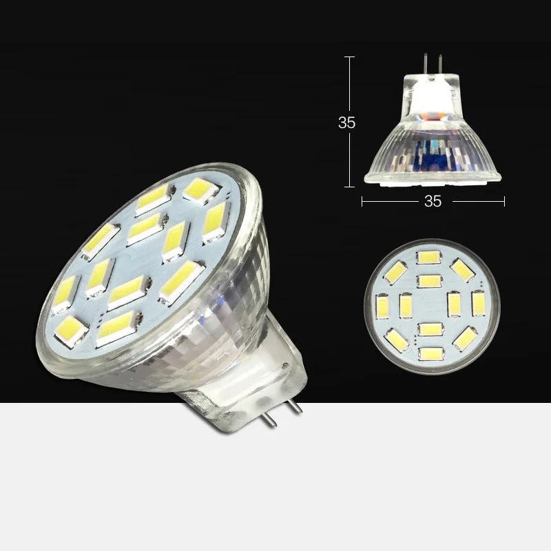 MR11 Светодиодный точечный светильник AC/DC 12 В AC 220 В 5 Вт 7 Вт 5730/3014 SMD светодиодный светильник Холодный белый Теплый белый энергосберегающий Светодиодный точечный светильник