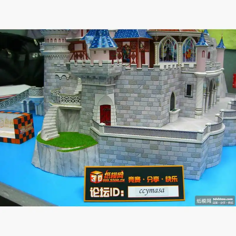 75 см сделай сам Париж Спящая красавица замок бумажная рукоделие 3D модель