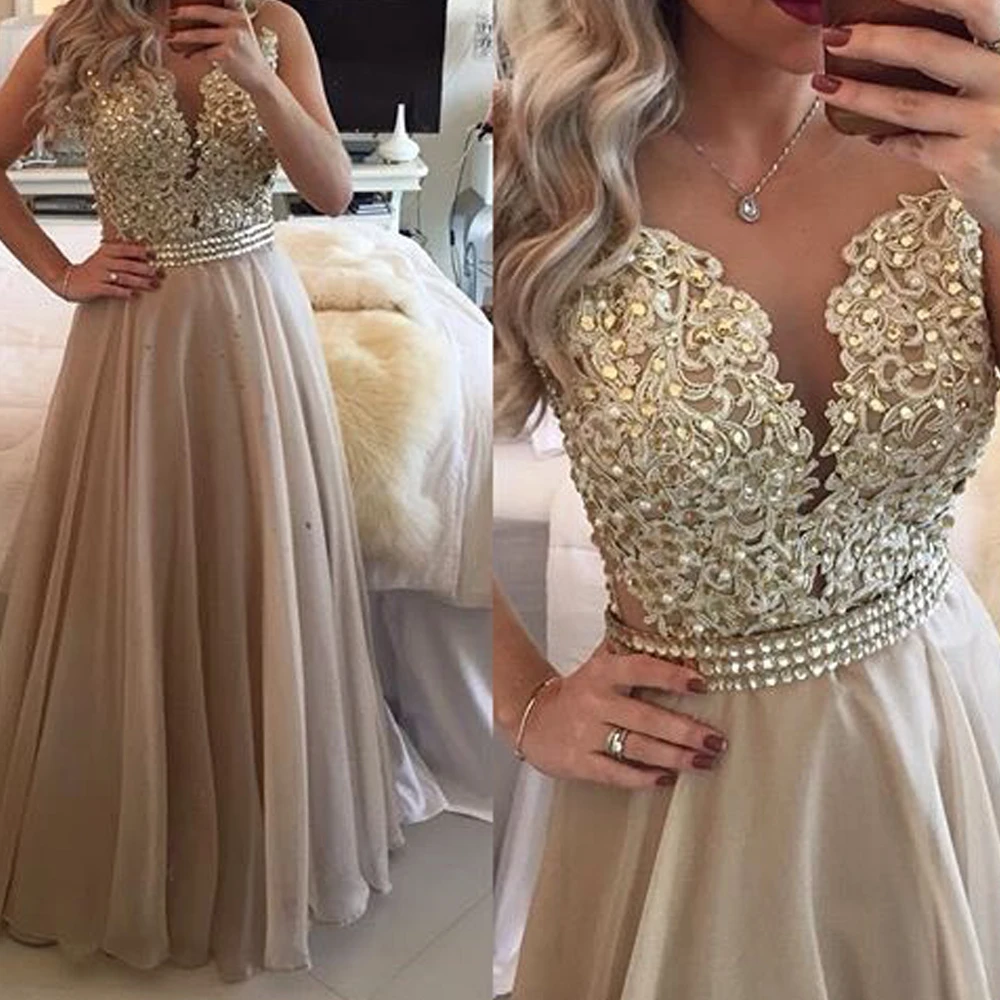 

RF22 Organza Gray Prom Fresses Cheap 2017