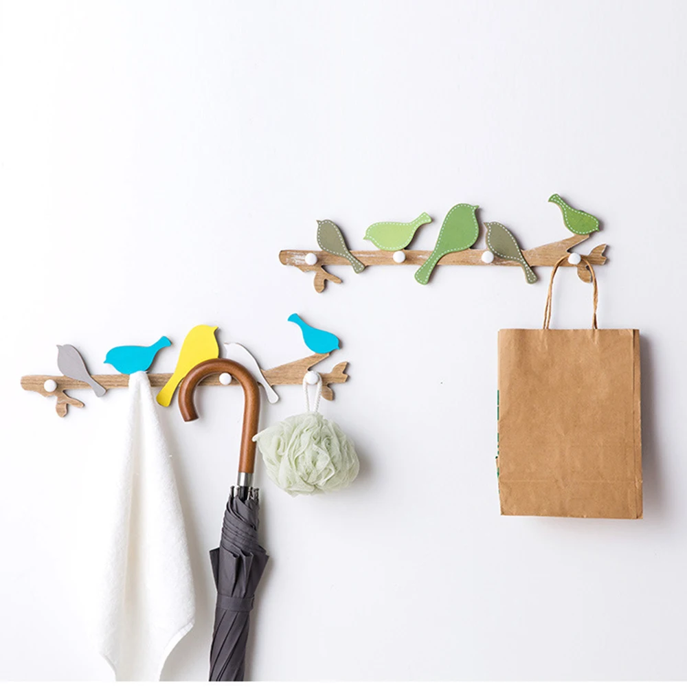 

Cute Bird Shape Hook House Towel Hat Hanging Holder Decoration Creative Key Clothes Hanger Living Room Wall Door Hanger