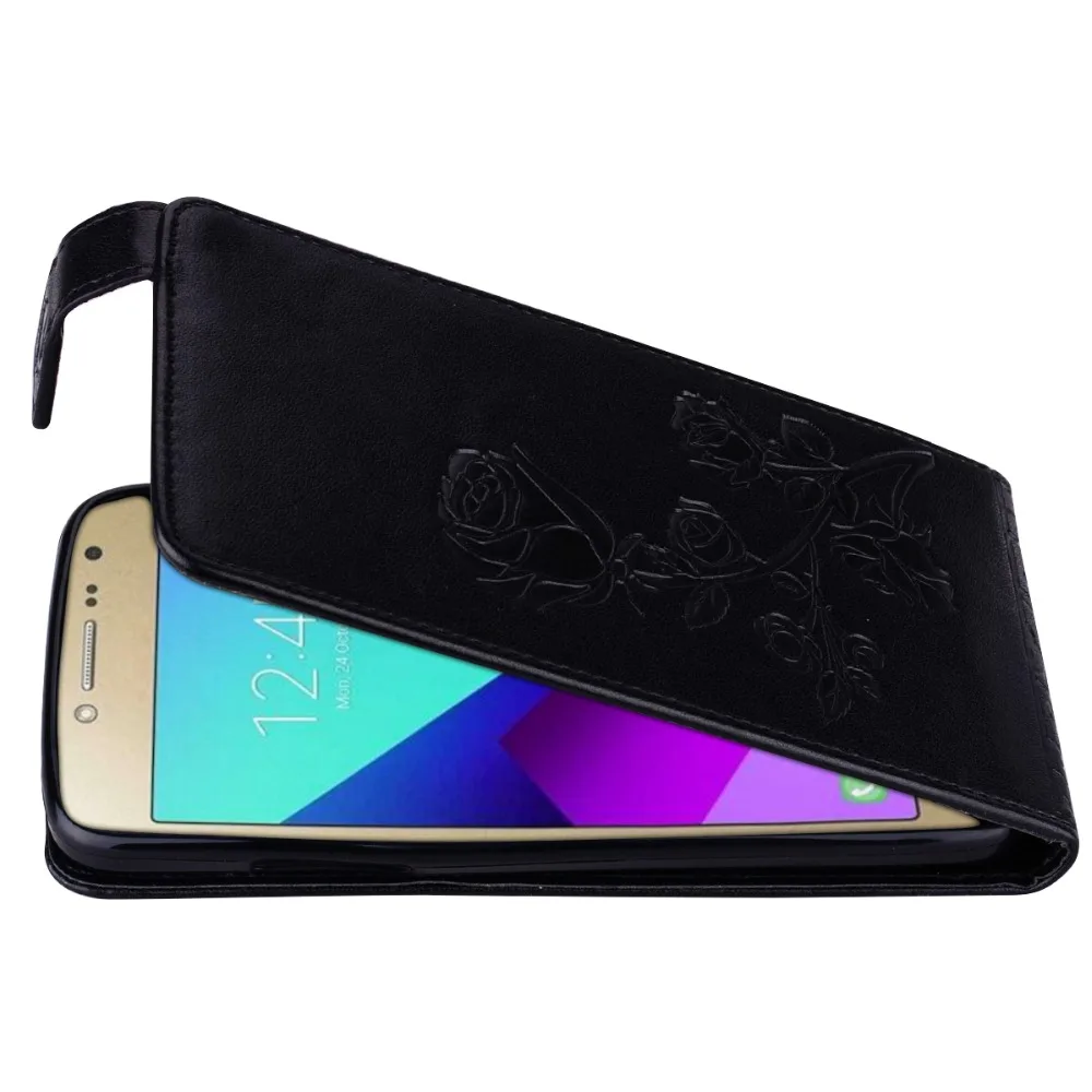 Baiscxst магнитных флип Роскошный кожаный чехол для телефона samsung Galaxy J2 премьер свет