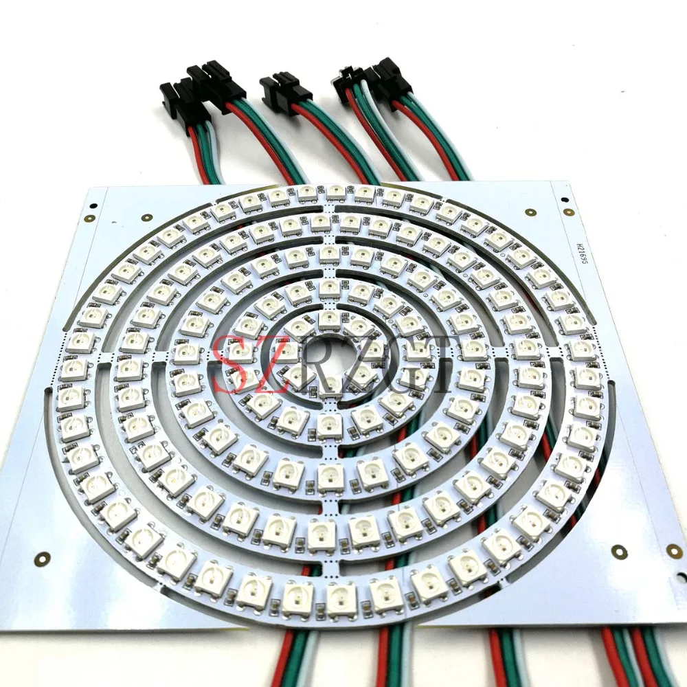 

WS2812B pixel Ring 1 8 12 16 24 32 40 48 60 93 241 LEDs WS2812 SK6812 5050 RGB LED Ring WS2811 ic Built-in RGB DC5V