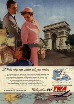 

Vintage Fly TWA World Travel Advertisement Retro Poster Canvas Painting DIY Wall Paper Posters Home Decor Gift