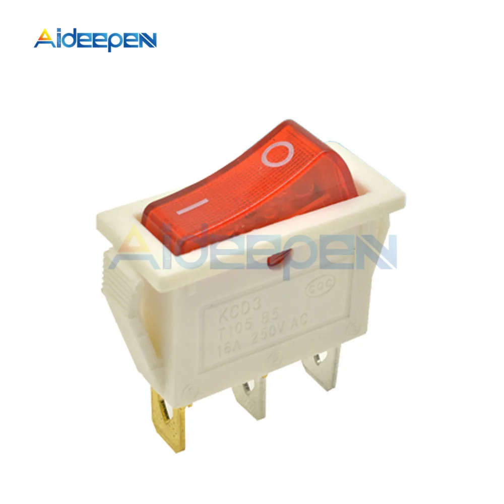 5 шт. KCD3 кулисный переключатель 15A/16A/20A 125 V/250 V ВКЛ ВЫКЛ на 2 позиции 3 2Pin 3Pin