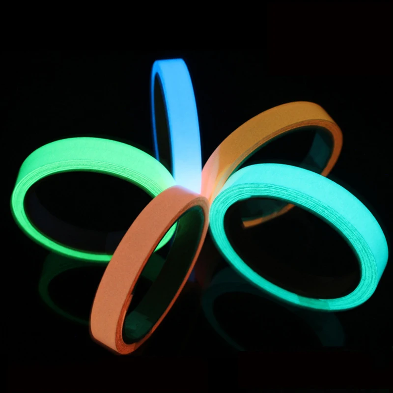 

10 rolls/lot Warning Tape Luminous Tape Self-adhesive Glowing Night Dark Stage Striking Warning Safety Tapes Home Decoration