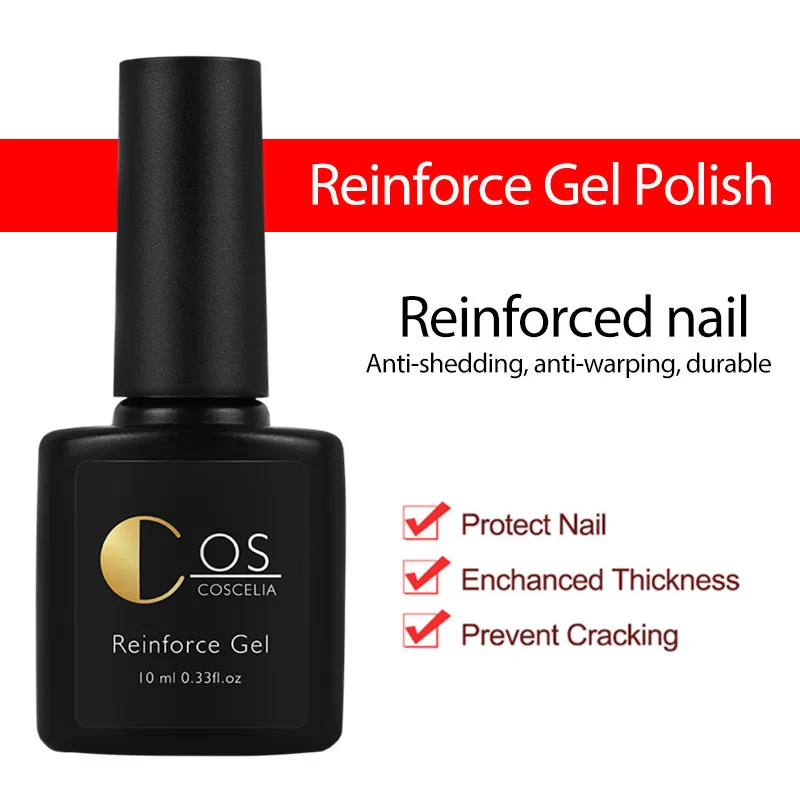 COSCELIA 10ml Reinforcement Gel Polish Top And Base Coat UV Primer Matt Tops No Clean Wipe Sticky Layer Nail Varnish | Красота и