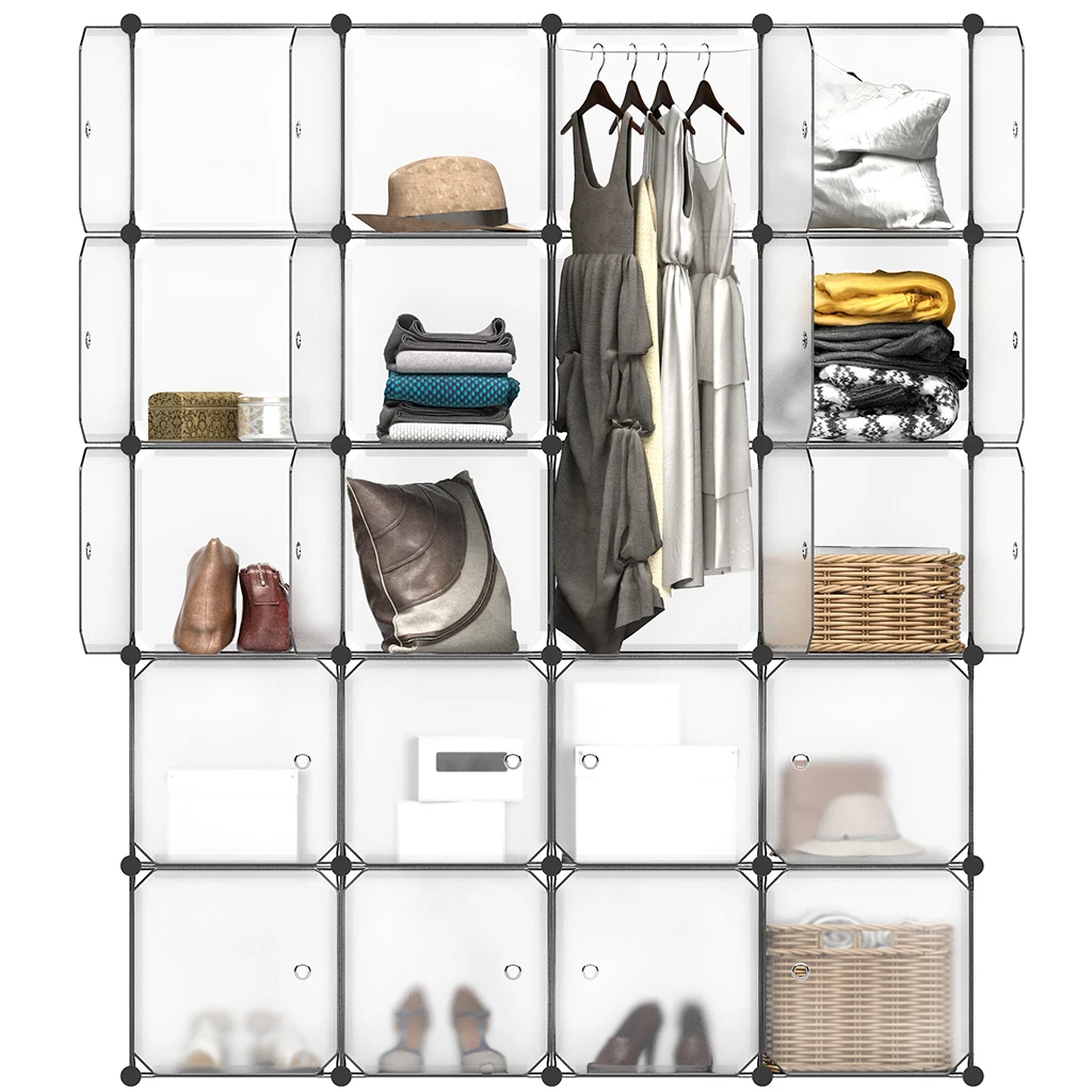 Finether 20-Cube Блокировка модульный органайзер для хранения стеллажи система шкаф для одежды двери для домашней одежды обувь