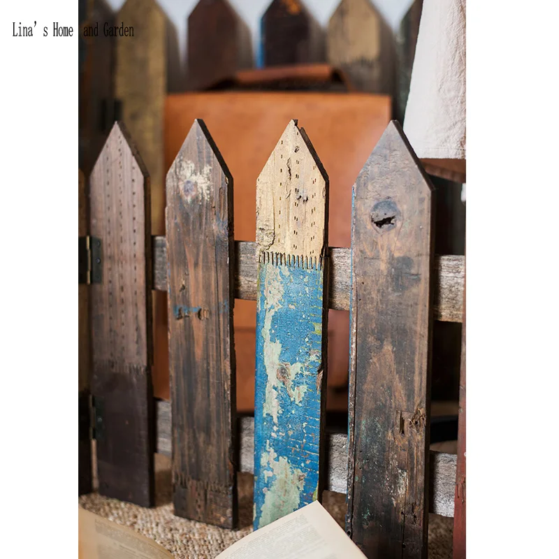 folding handmade vintage rustic weathered wooden fence (3)