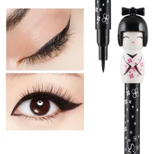 Милая Стильная черная жидкая подводка для глаз Ручка долговечная Водонепроницаемая подводка для глаз Сексуальная Кошка Kawaii стиль подводка для глаз японский глаз макияж инструменты