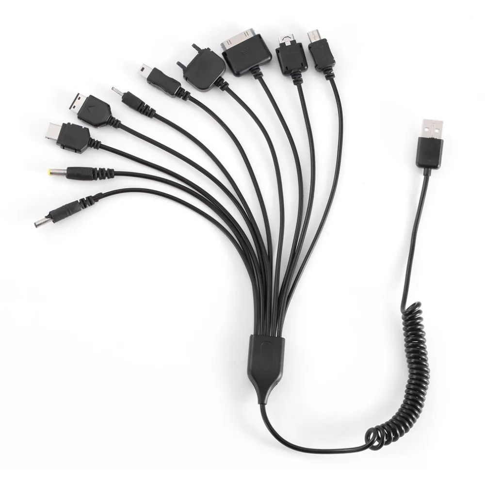 10 в 1 USB зарядный кабель Универсальный Портативный Легкий Многофункциональный Совместимость с большинством брендов телефонов