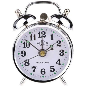 Маленький Ветер Кварцевый Будильник медный сердечник цвета старого металла в стиле ретро громкий указатель односторонние простые современные часы для сна