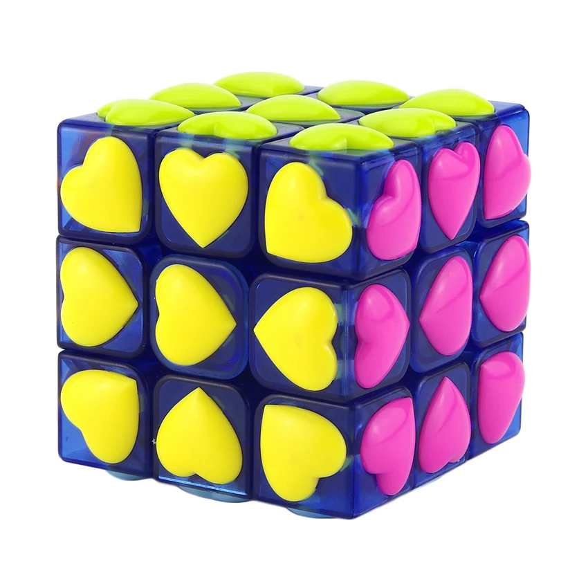 OMoToys новейший Yongjun YJ Love 3x3x3 волшебный куб-прозрачный синий