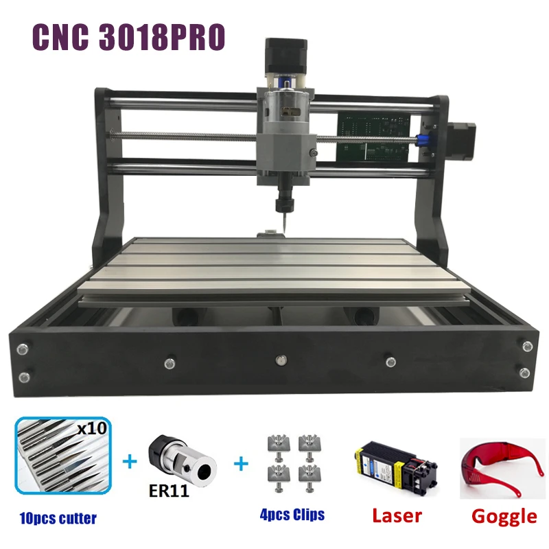 CNC 3018 PRO лазерной гравированное Дерево ЧПУ машины GRBL ER11 Хобби DIY гравировка машины для дерева PCB ПВХ Мини CNC3018 гравер