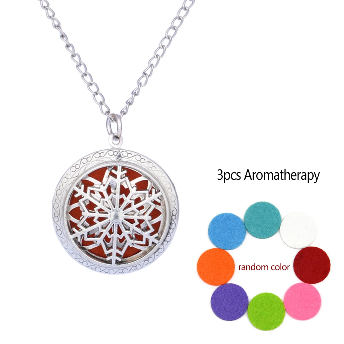 Aromatherapy Locket Necklace Hollow Round Pendant With Pads Oil Essential Diffuser Open Pendant Necklace Fashion Jewelry
