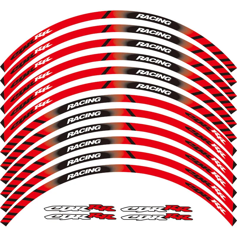 12 X толстый край внешний обод наклейки в полоску колесные наклейки подходят все honda Repsol HRC CBR250RR CBR400RR CBR600RR CBR1000RR