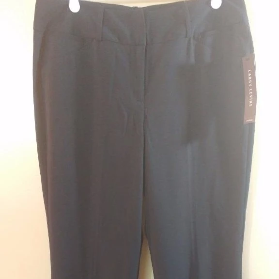 Larry Levine dress pants size 12 black wardrobe essential NEW