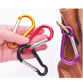 

Hot Sales 6 pcs Aluminum Carabiner Camp Snap Hook Keychain Bag Hook Bag Accessories Free Shipping to Russian