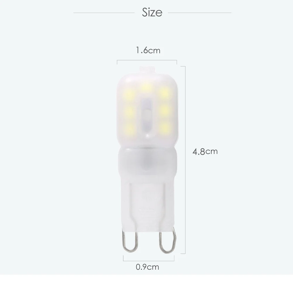 Lightme 10PCS G9 AC 110V 2.5W SMD 2835 LED Bulb Light Energy Saving Lamp with 14 LEDs