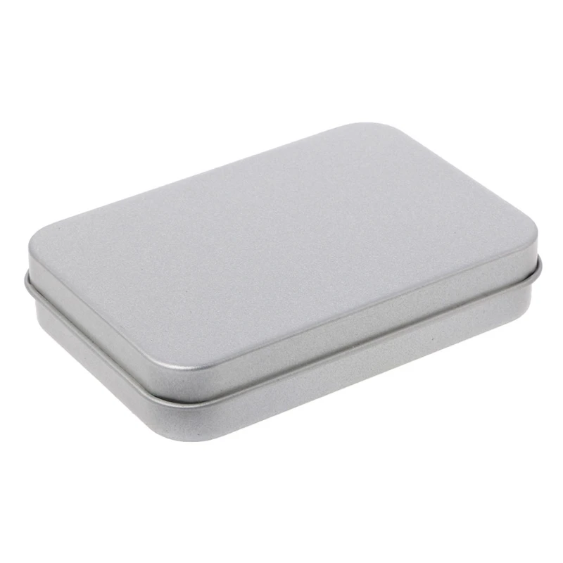 OOTDTY Small Metal Tin Silver Storage Box Case Organizer For Money Coin Candy Key Storage Box Cosmetic Container OOTDTY Small Metal Tin Silver Storage Box Case Organizer For Money Coin Candy Key Storage Box Cosmetic Container
