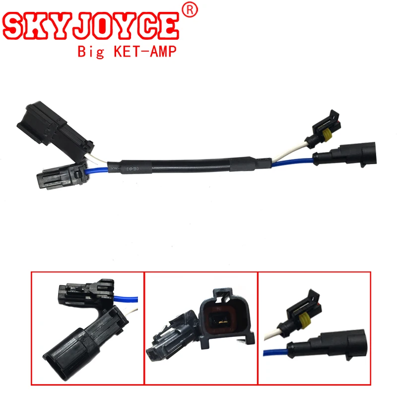 SKYJOYCE 2 шт. большой KET маленький AMP разъем адаптер кабель HID xenon балласт Скрытая