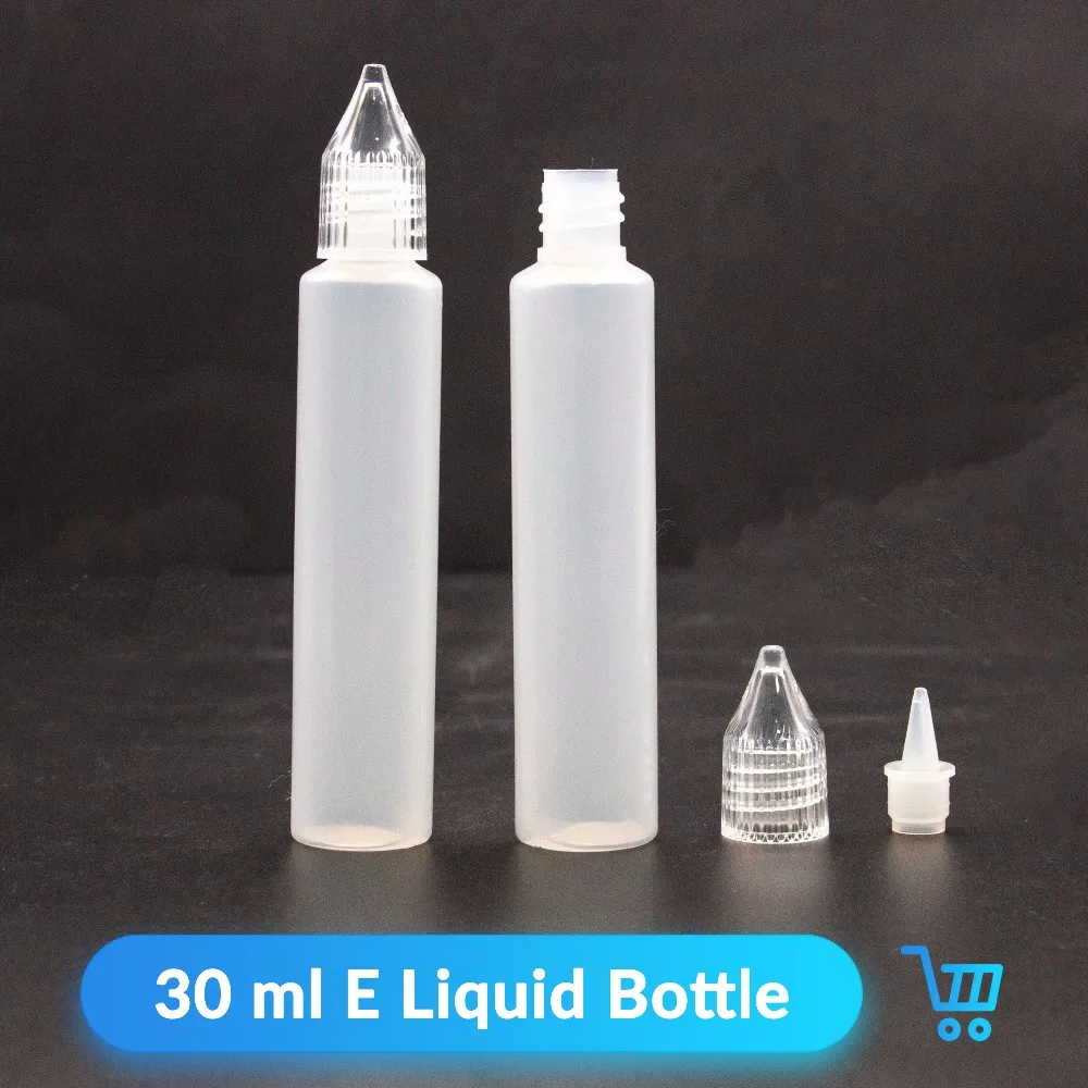 Кварцевый Banger 50 шт. 30 мл пустой флакон жидкого E Пластик с прозрачными Кепки Vape сок для электронной сигареты капельницы бутылка жидкого