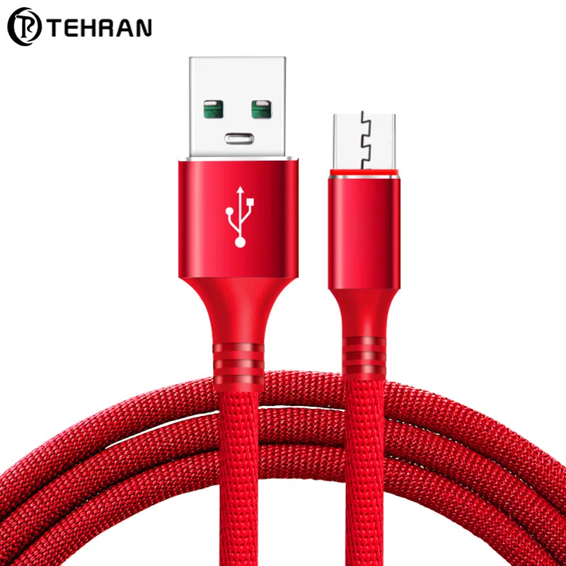 

1M Nylon Fabric Android Woven Charging Cable Type-C Mobile Phone Micro Fast Charge For Samsung Huawei Xiaomi