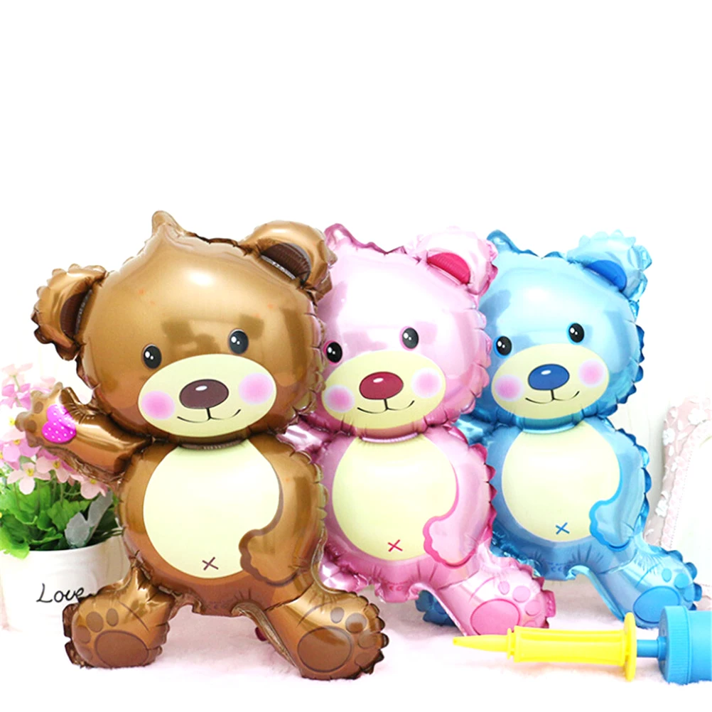 

Birthday&Party Balloons 43*27cm Mini Teddy Bear Children's Toys Decoration Foil Balloons Cartoon Helium Balloon
