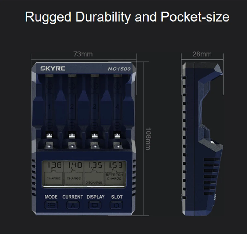Зарядное устройство Skyrc NC1500 AA/AAA зарядное устройство и анализатор NiMH батареи зарядное устройство разрядка