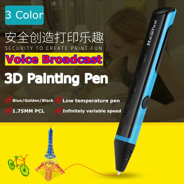 3 Color Painting Pen Can Voice Broadcast Low Temperature 3 Color Painting Pen Can Voice Broadcast Low Temperature Printing Pens Best Birthday Present For Child Gifts