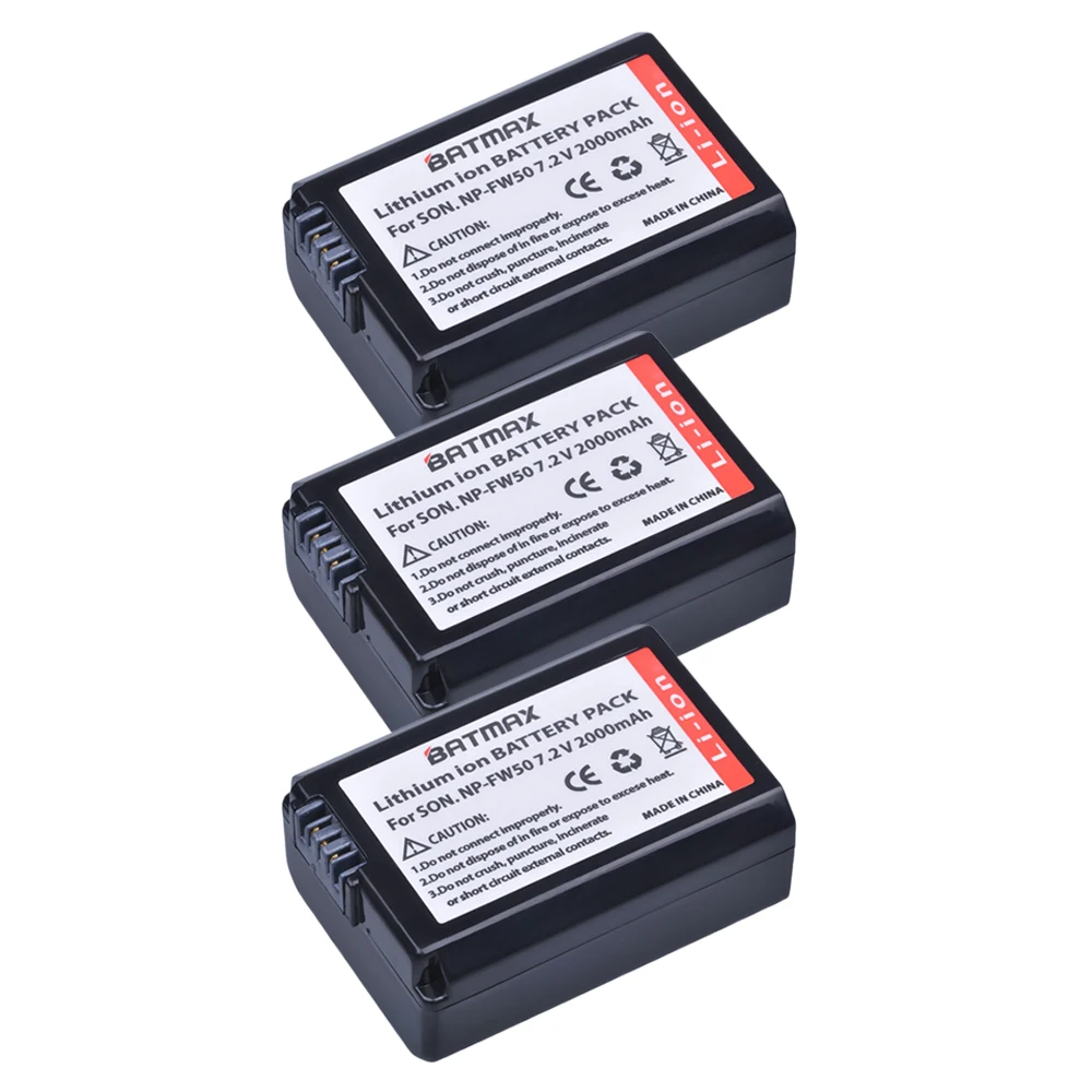 Acquistare Batterie e Powerbanks 3Pcs 2000mAh NPFW50 NP FW50 NPFW50