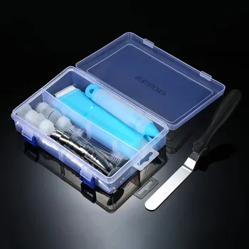 

100pcs/set Cake Decorating Supplies Kit Plastic Coupler Flower Nails Cake Decorating Pen Cake Spatula Baking Frosting Tool Set