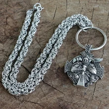 Викинг один Елены Росова ожерелье кулон Heathen мужчины норвежский кулон odein raven ювелирные изделия Кельт крест кулон с вороном
