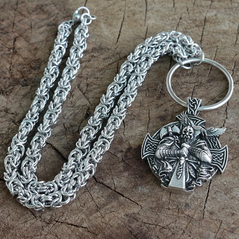 

viking Odin by Helena Rosova necklace pendant Heathen men pendant norse odein raven jewelry celt cross raven pendant