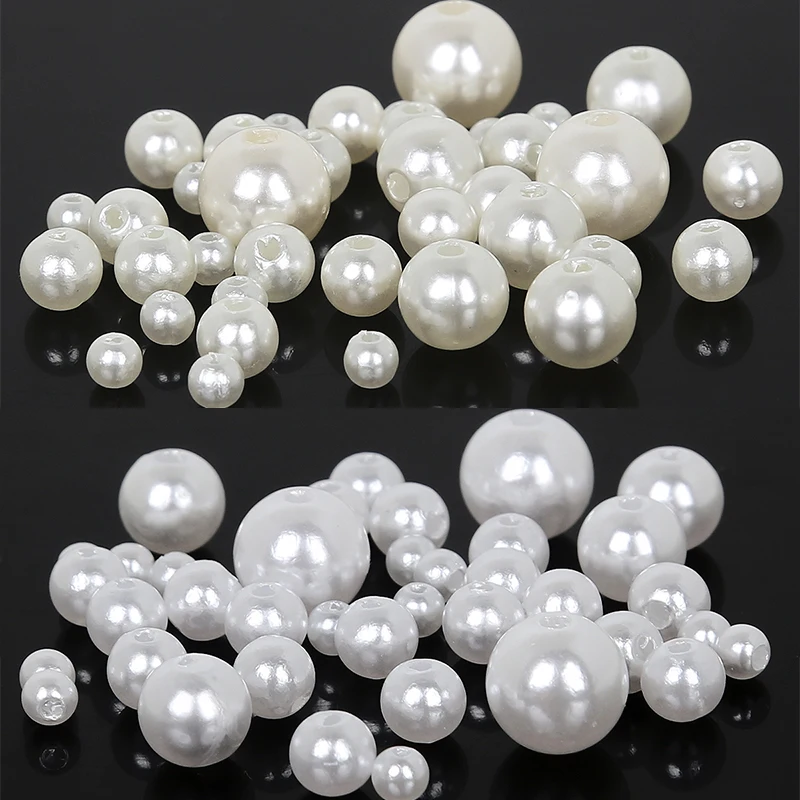 

Top ABS Pearls Imitation 4 6 8 10mm mix rainbow color Loose Spacer Round Beads for Jewelry Making Handmade DIY Necklace Bracelet