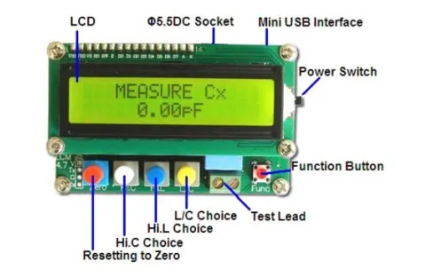 LC100-A цифровой ЖК-дисплей высокая точность индуктивность емкость L/C метр конденсатор тестовые инструменты